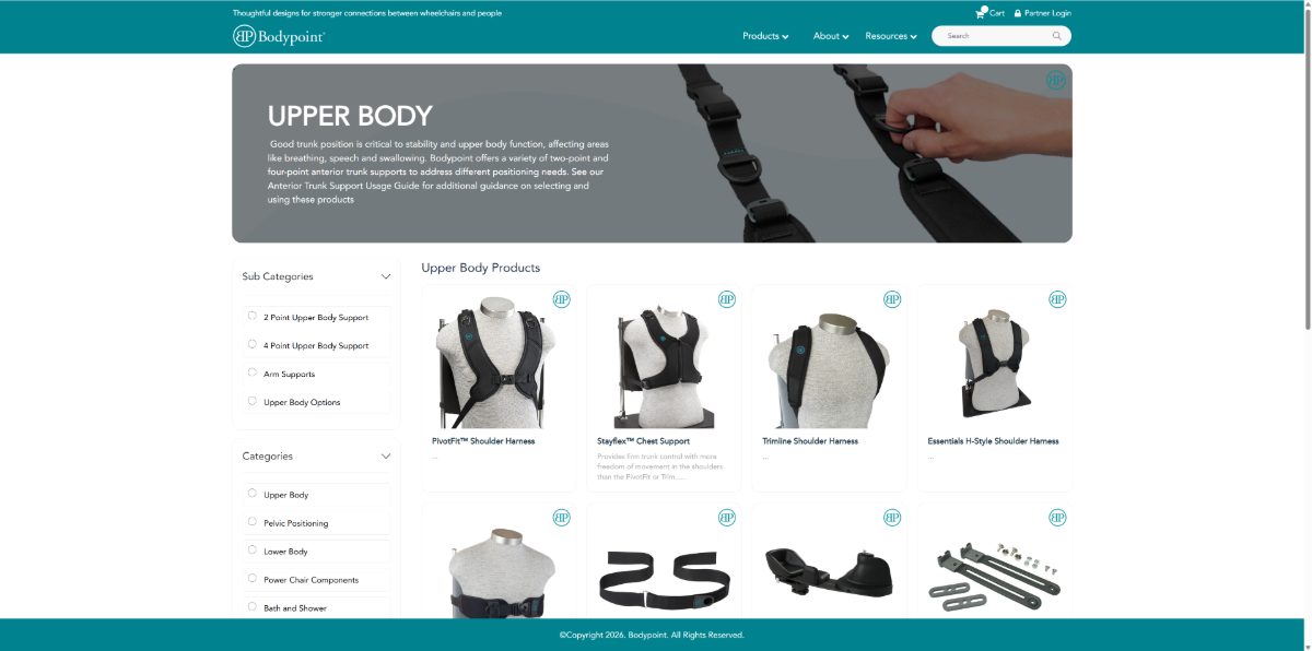 Bodypoint product catalog — Laravel shopping experience with categories, filters, and product grid
