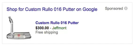 google shopping ad